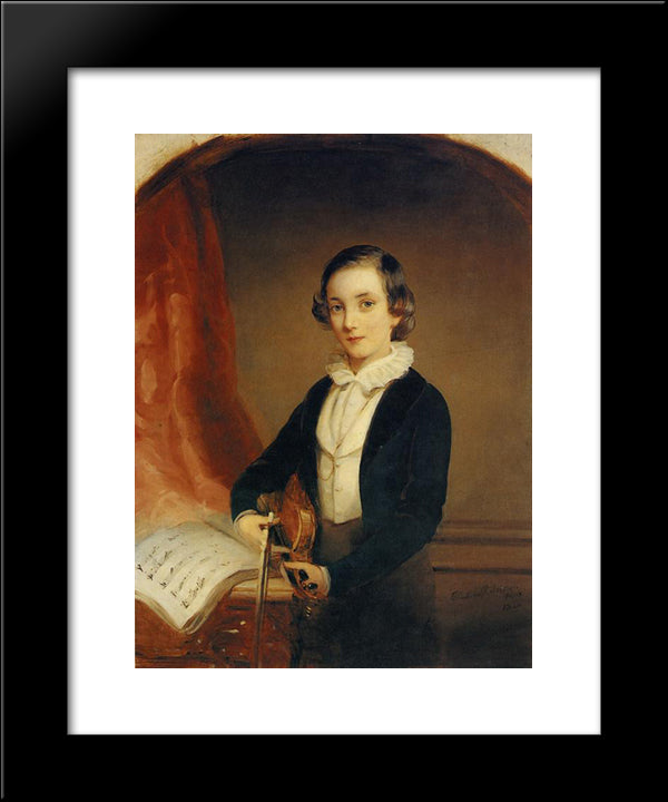 Portrait Of Prince Nikolai Borisovich Yusupov 20x24 Black Modern Wood Framed Art Print Poster by Robertson, Christina