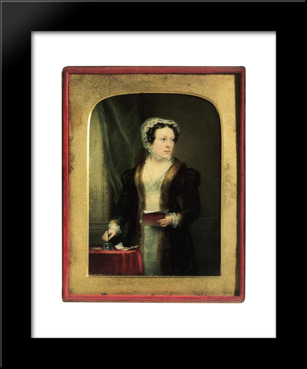 Self-Portrait 20x24 Black Modern Wood Framed Art Print Poster by Robertson, Christina