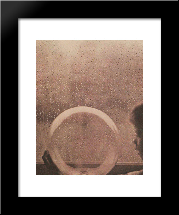 Drops Of Rain 20x24 Black Modern Wood Framed Art Print Poster by White, Clarence