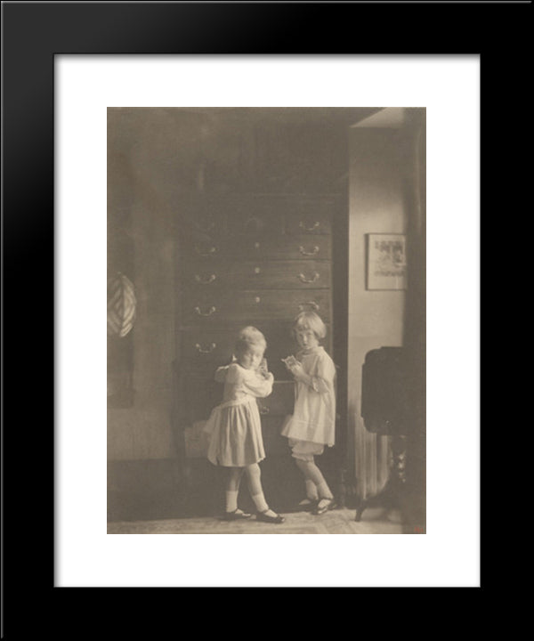 Jane And Mary Elizabeth Wilson 20x24 Black Modern Wood Framed Art Print Poster by White, Clarence