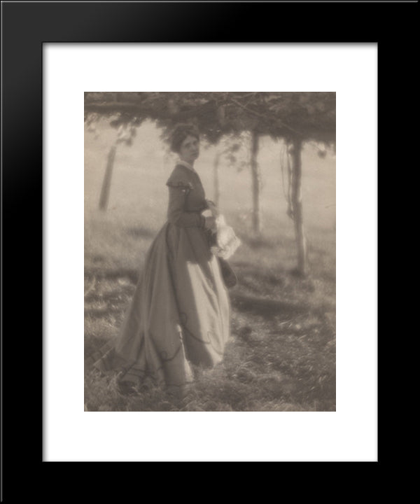 Under The Arbor 20x24 Black Modern Wood Framed Art Print Poster by White, Clarence