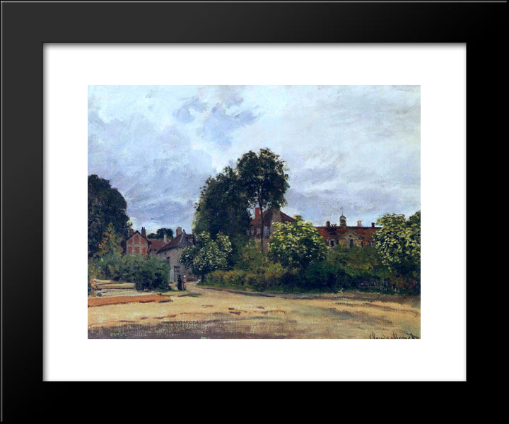 Argenteuil, The Hospice 20x24 Black Modern Wood Framed Art Print Poster by Monet, Claude