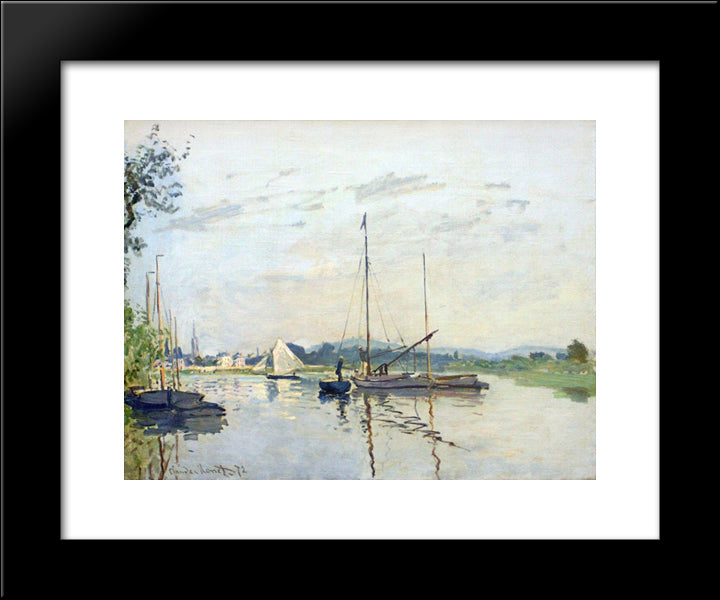 Argenteuil 20x24 Black Modern Wood Framed Art Print Poster by Monet, Claude