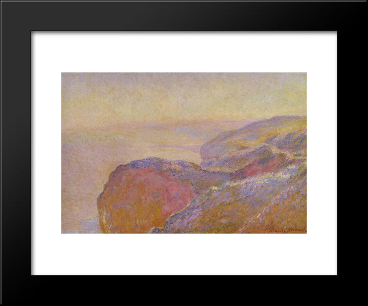 At Val-Saint-Nicolas Near Dieppe In The Morning 20x24 Black Modern Wood Framed Art Print Poster by Monet, Claude