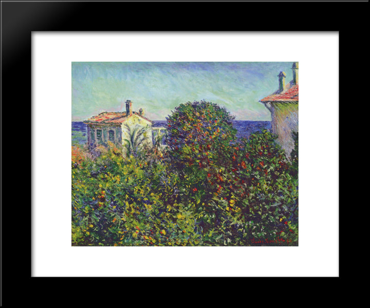 Bordighera, The House Of Gardener 20x24 Black Modern Wood Framed Art Print Poster by Monet, Claude