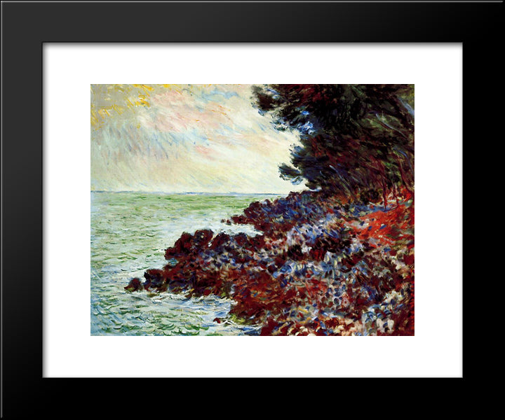 Cap Martin 3 20x24 Black Modern Wood Framed Art Print Poster by Monet, Claude