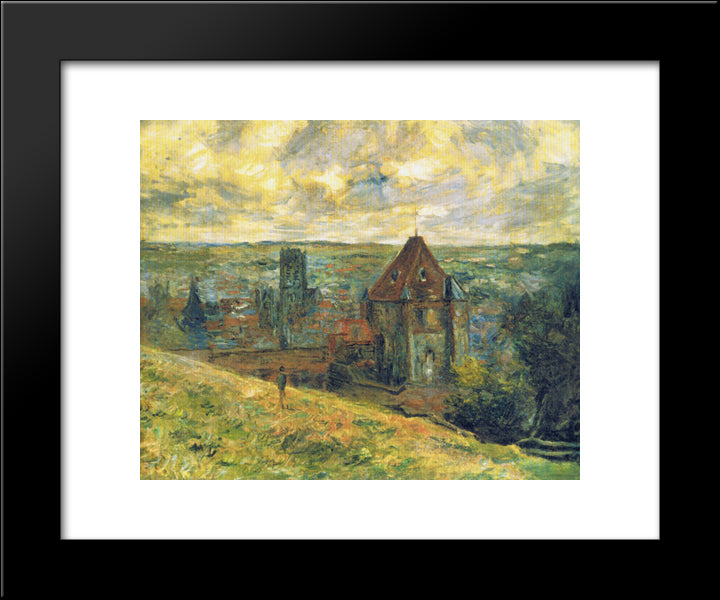 Dieppe 20x24 Black Modern Wood Framed Art Print Poster by Monet, Claude