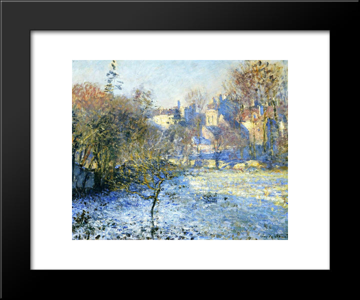 Frost 20x24 Black Modern Wood Framed Art Print Poster by Monet, Claude