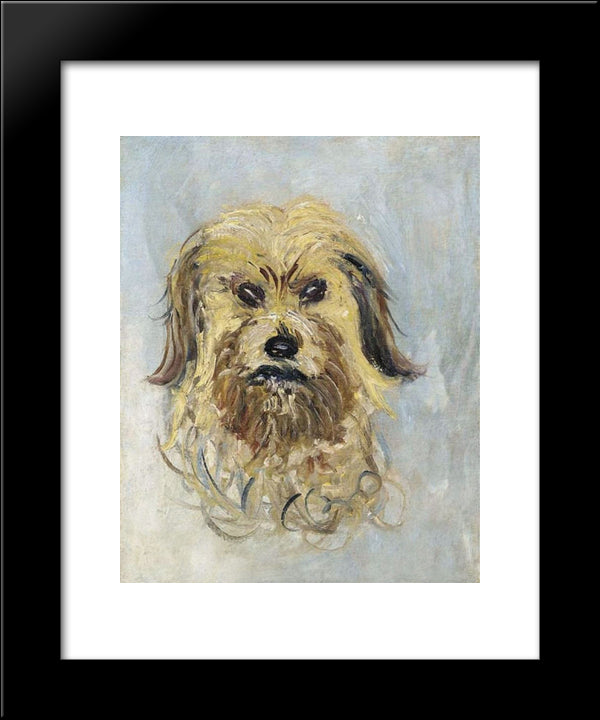 Head Of The Dog 20x24 Black Modern Wood Framed Art Print Poster by Monet, Claude