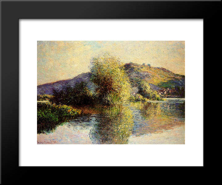 Isleets At Port-Villez 20x24 Black Modern Wood Framed Art Print Poster by Monet, Claude