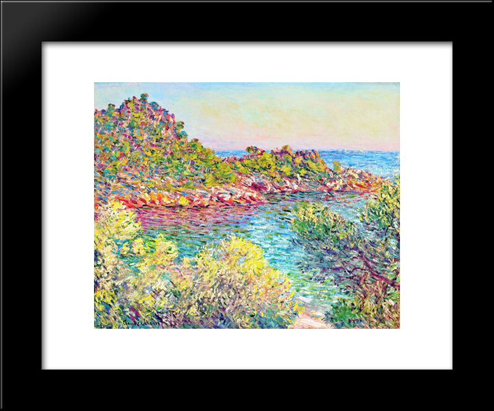 Landscape Near Montecarlo 20x24 Black Modern Wood Framed Art Print Poster by Monet, Claude