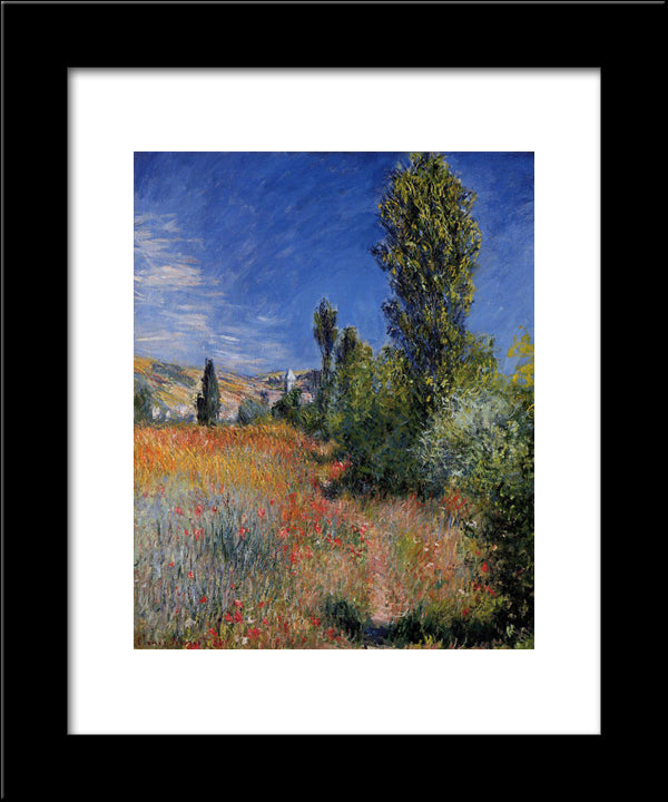 Landscape On The Ile Saint-Martin 20x24 Black Modern Wood Framed Art Print Poster by Monet, Claude