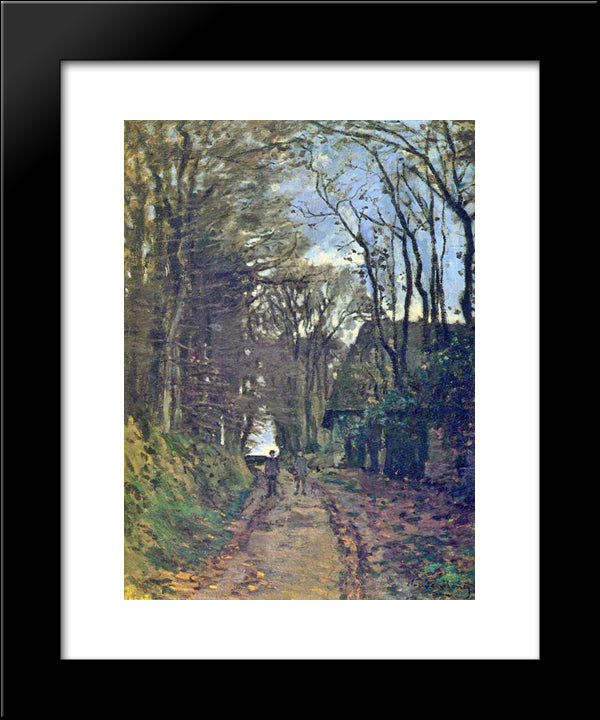 Lane In Normandy 20x24 Black Modern Wood Framed Art Print Poster by Monet, Claude