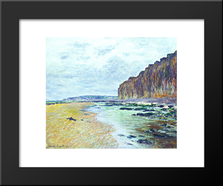 Low Tide At Varengeville 02 20x24 Black Modern Wood Framed Art Print Poster by Monet, Claude