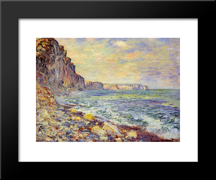 Morning By The Sea 20x24 Black Modern Wood Framed Art Print Poster by Monet, Claude