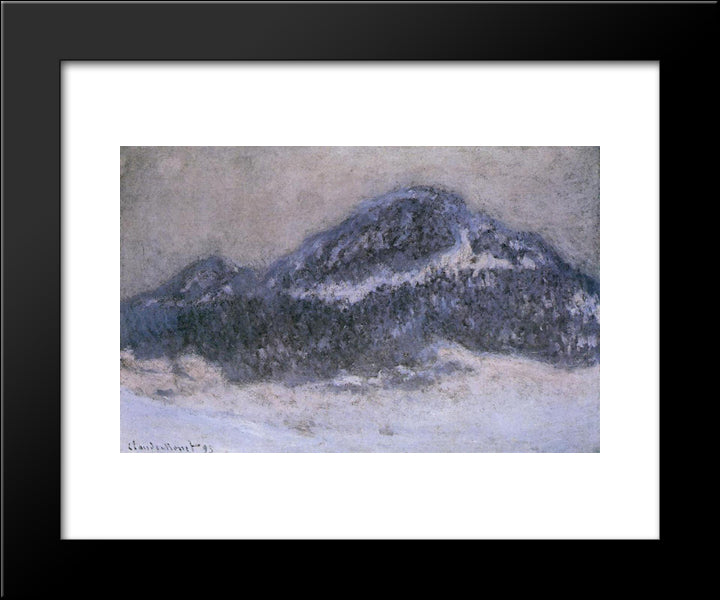 Mount Kolsaas In Misty Weather 20x24 Black Modern Wood Framed Art Print Poster by Monet, Claude