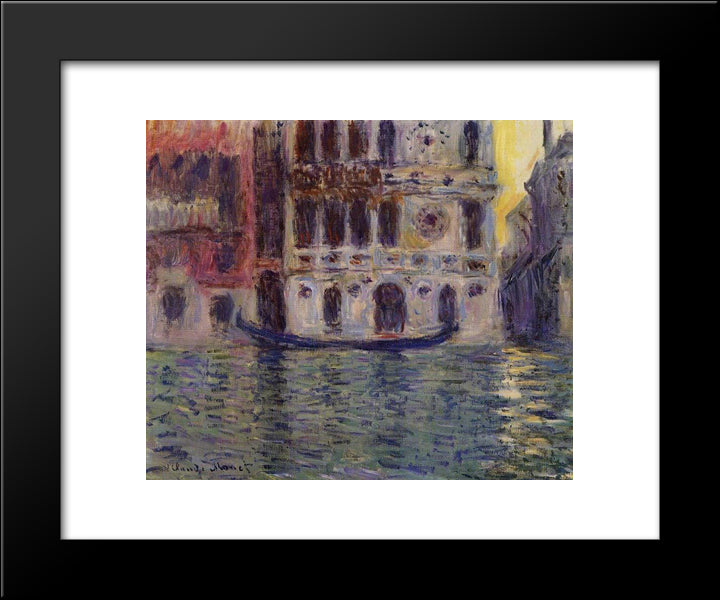 Palazzo Dario 3 20x24 Black Modern Wood Framed Art Print Poster by Monet, Claude