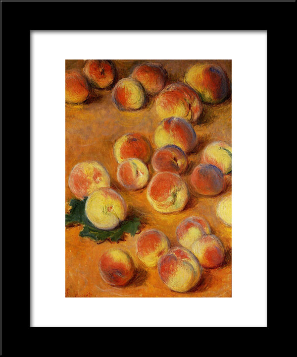 Peaches 20x24 Black Modern Wood Framed Art Print Poster by Monet, Claude