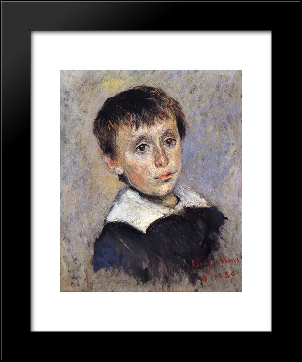 Portrait Of Jean Monet 20x24 Black Modern Wood Framed Art Print Poster by Monet, Claude