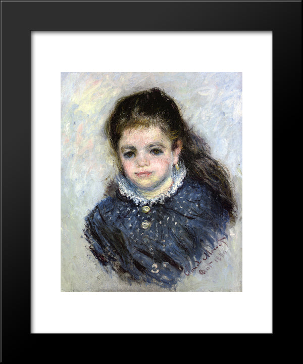 Portrait Of Jeanne Serveau 20x24 Black Modern Wood Framed Art Print Poster by Monet, Claude