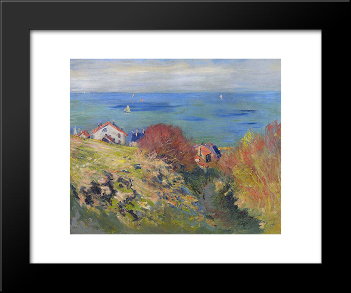 Pourville 20x24 Black Modern Wood Framed Art Print Poster by Monet, Claude