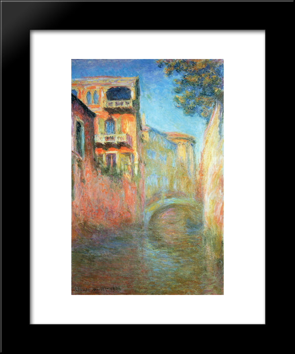 Rio Della Salute 03 20x24 Black Modern Wood Framed Art Print Poster by Monet, Claude