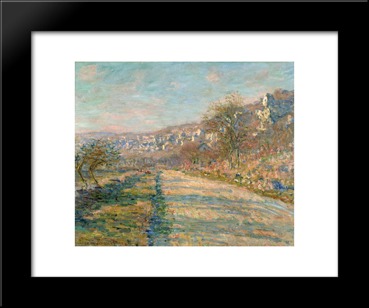 Road Of La Roche-Guyon 20x24 Black Modern Wood Framed Art Print Poster by Monet, Claude