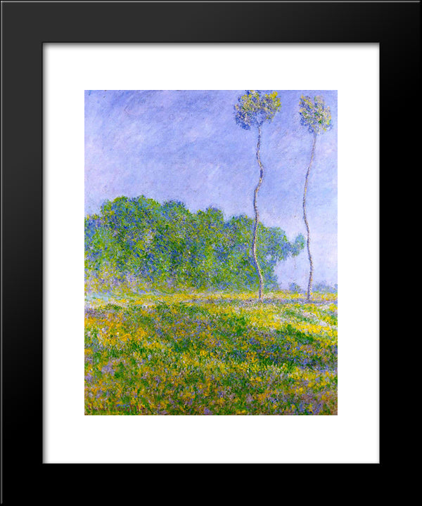 Spring Landscape 20x24 Black Modern Wood Framed Art Print Poster by Monet, Claude