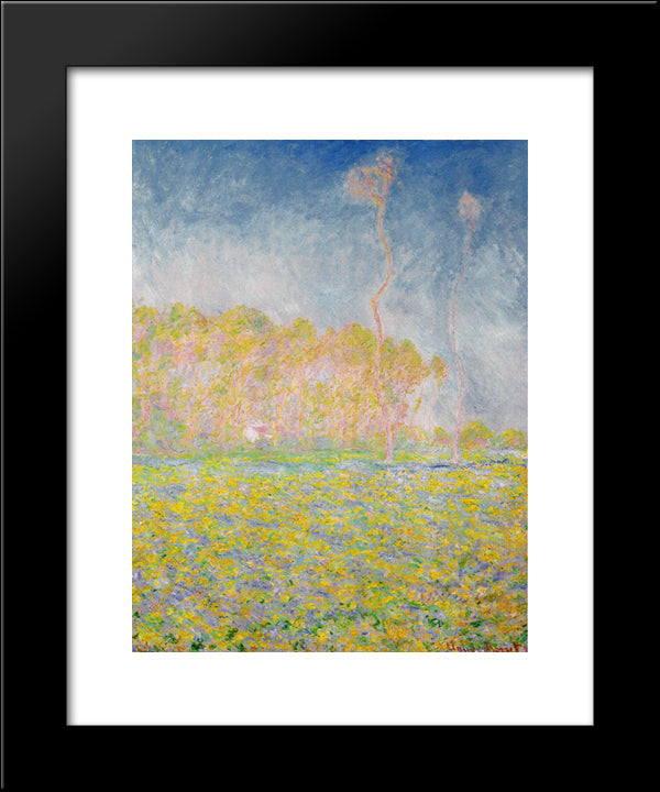 Springtime Landscape 20x24 Black Modern Wood Framed Art Print Poster by Monet, Claude