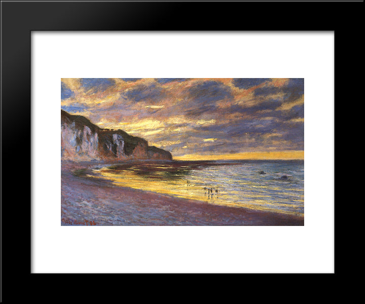 The Ally Point, Low Tide 20x24 Black Modern Wood Framed Art Print Poster by Monet, Claude