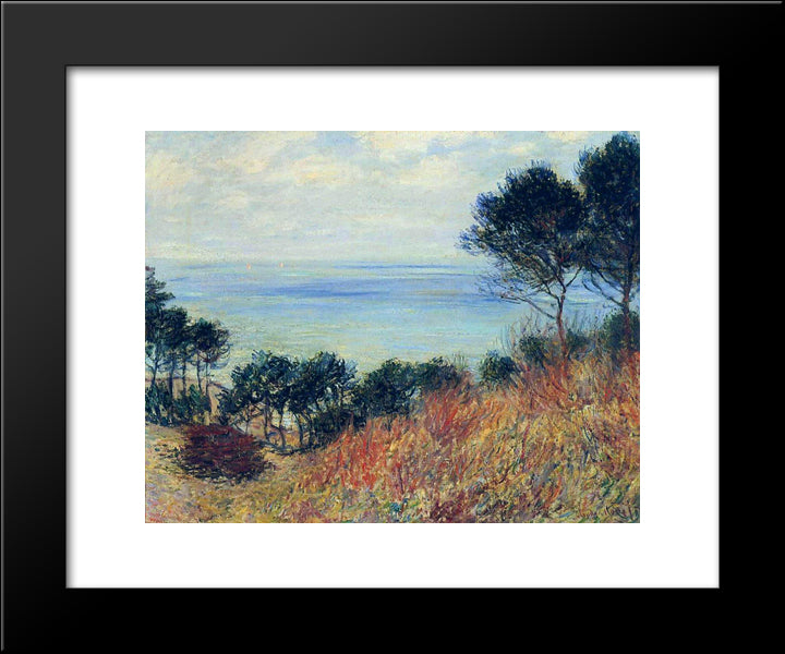 The Coast Of Varengeville 20x24 Black Modern Wood Framed Art Print Poster by Monet, Claude