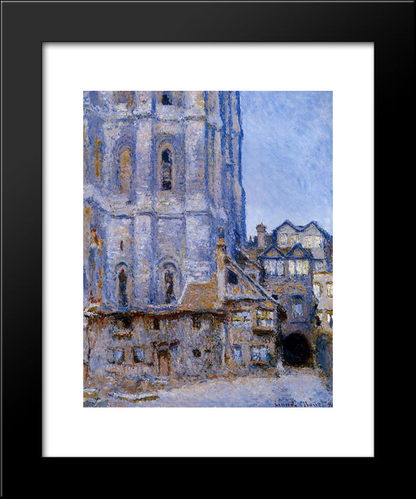 The Cour D'Albane 20x24 Black Modern Wood Framed Art Print Poster by Monet, Claude