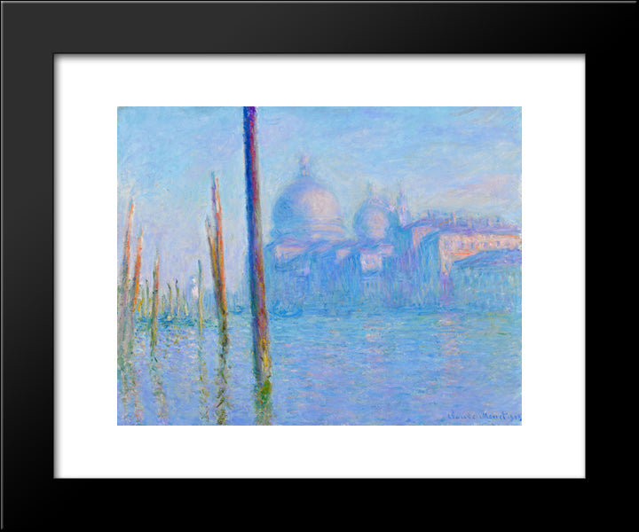 The Grand Canal, Venice 20x24 Black Modern Wood Framed Art Print Poster by Monet, Claude