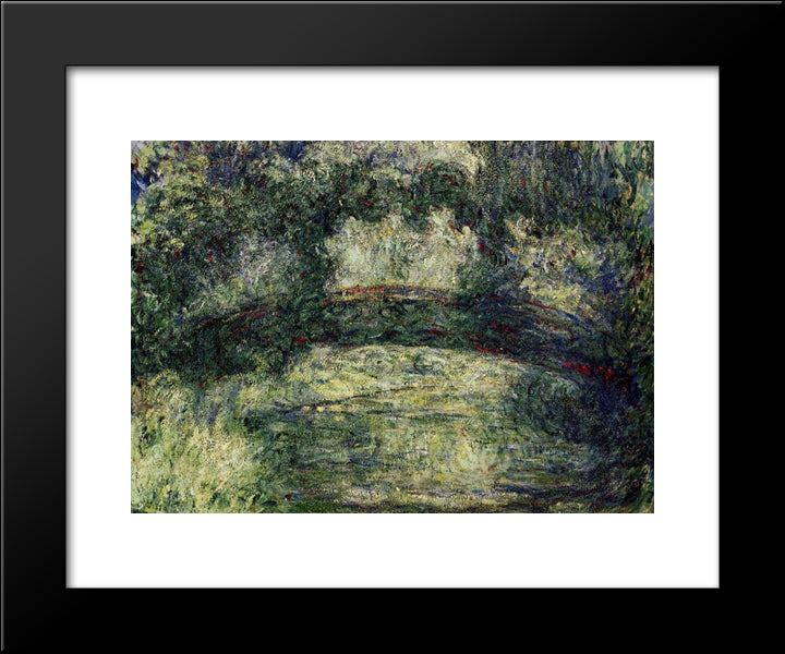 The Japanese Bridge 10 20x24 Black Modern Wood Framed Art Print Poster by Monet, Claude
