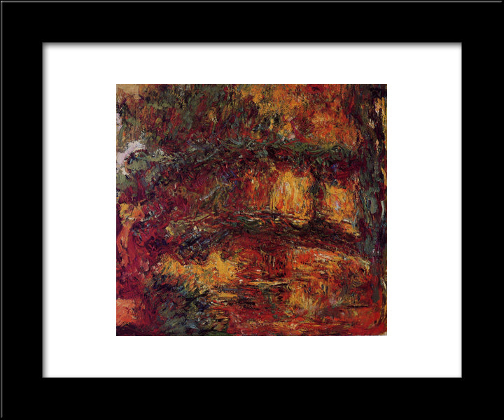 The Japanese Bridge At Giverny 20x24 Black Modern Wood Framed Art Print Poster by Monet, Claude
