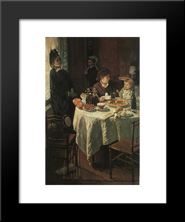 The Luncheon 20x24 Black Modern Wood Framed Art Print Poster by Monet, Claude