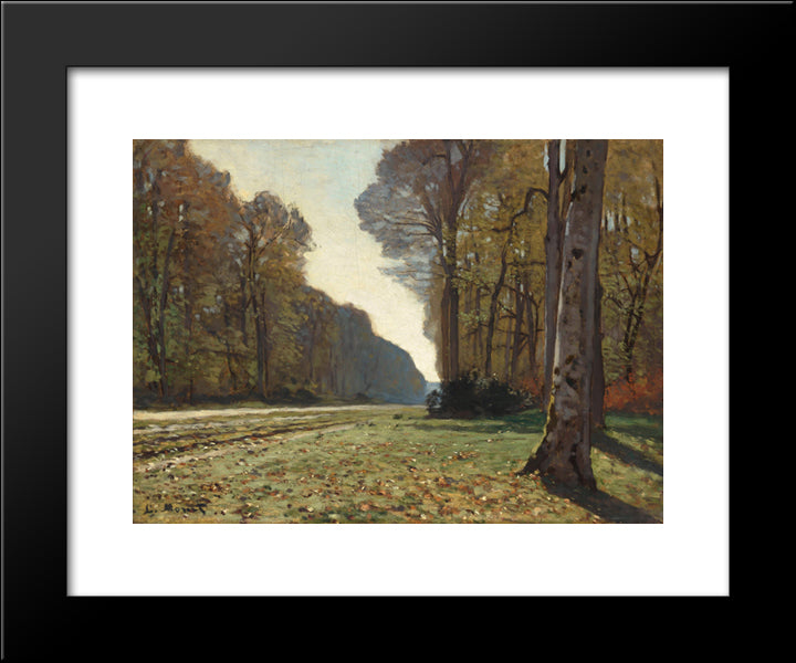 The Pave De Chailly 20x24 Black Modern Wood Framed Art Print Poster by Monet, Claude