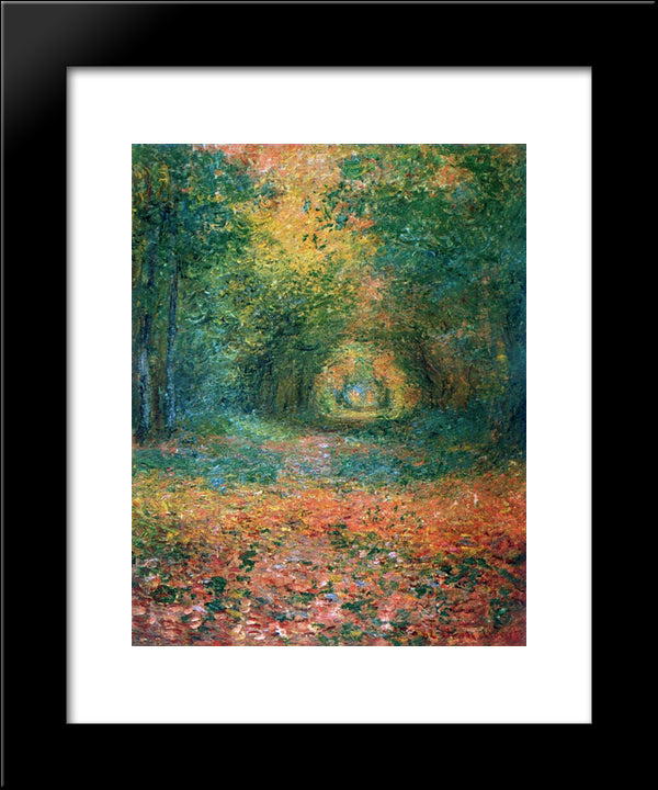 The Undergrowth In The Forest Of Saint-Germain 20x24 Black Modern Wood Framed Art Print Poster by Monet, Claude