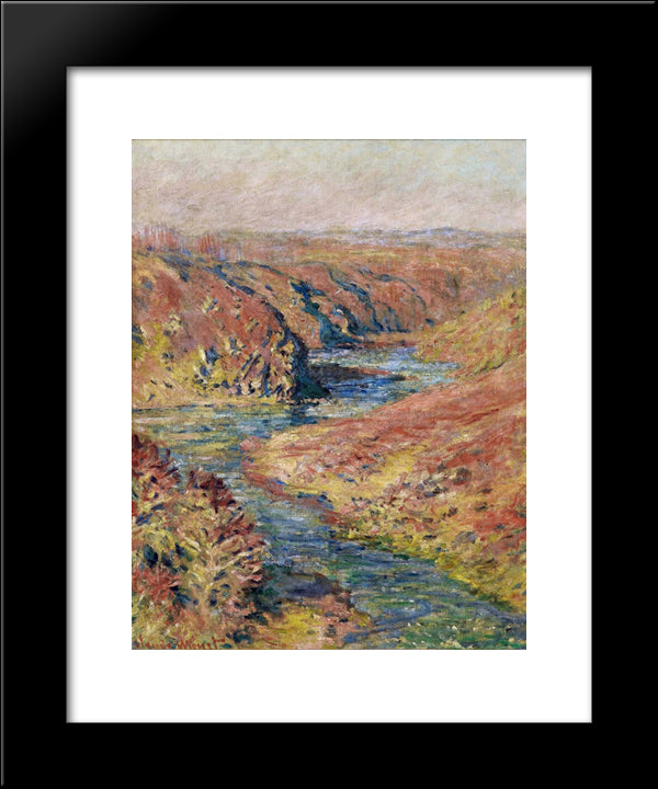 The Valley Of Creuse At Fresselines 20x24 Black Modern Wood Framed Art Print Poster by Monet, Claude