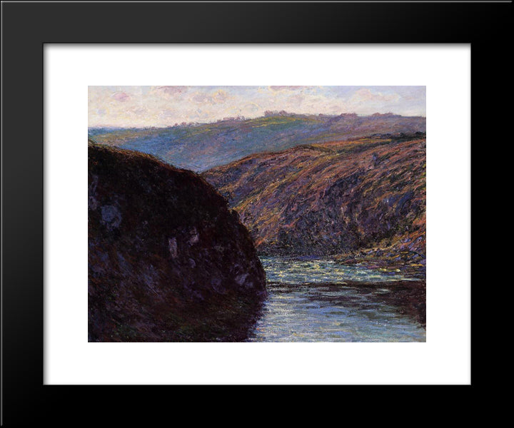 Valley Of The Creuse, Afternoon Sunlight 20x24 Black Modern Wood Framed Art Print Poster by Monet, Claude