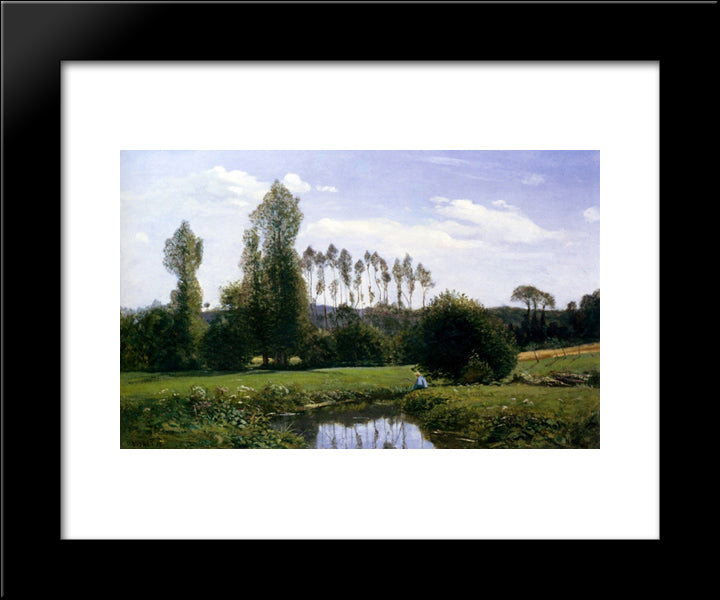 View At Rouelles Le Havre 20x24 Black Modern Wood Framed Art Print Poster by Monet, Claude