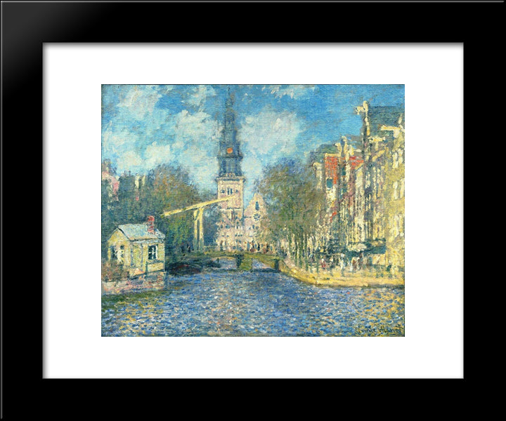 Zuiderkerk In Amsterdam 20x24 Black Modern Wood Framed Art Print Poster by Monet, Claude