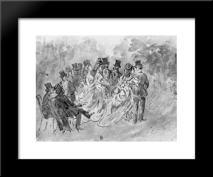 Unknown Title 20x24 Black Modern Wood Framed Art Print Poster by Guys, Constantin