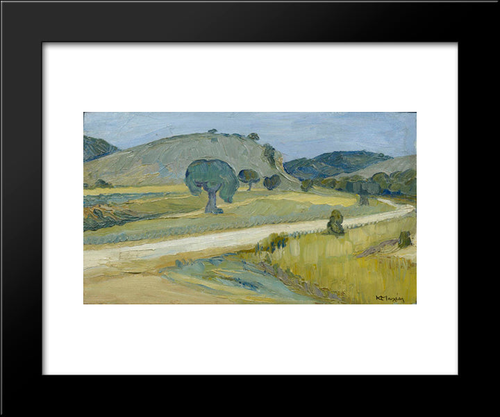 Attica Landscape 20x24 Black Modern Wood Framed Art Print Poster by Maleas, Constantine