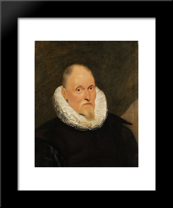 Portrait Of A Dutch Master 20x24 Black Modern Wood Framed Art Print Poster by Vos, Cornelis de
