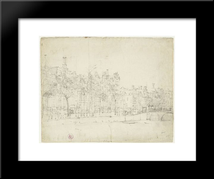 Amstedam 20x24 Black Modern Wood Framed Art Print Poster by Springer, Cornelis