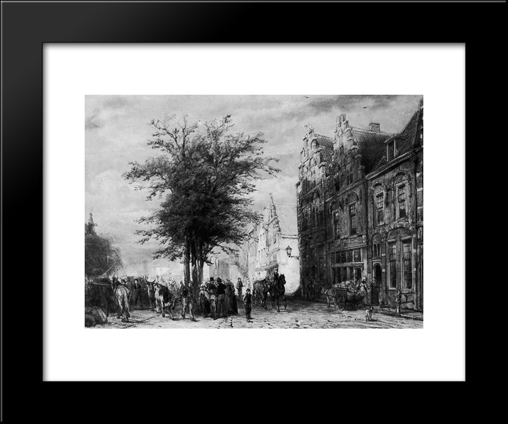 Brielle 20x24 Black Modern Wood Framed Art Print Poster by Springer, Cornelis