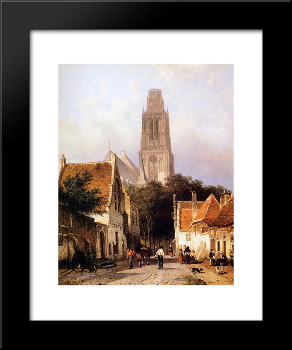 Church In Zaltbommel 20x24 Black Modern Wood Framed Art Print Poster by Springer, Cornelis