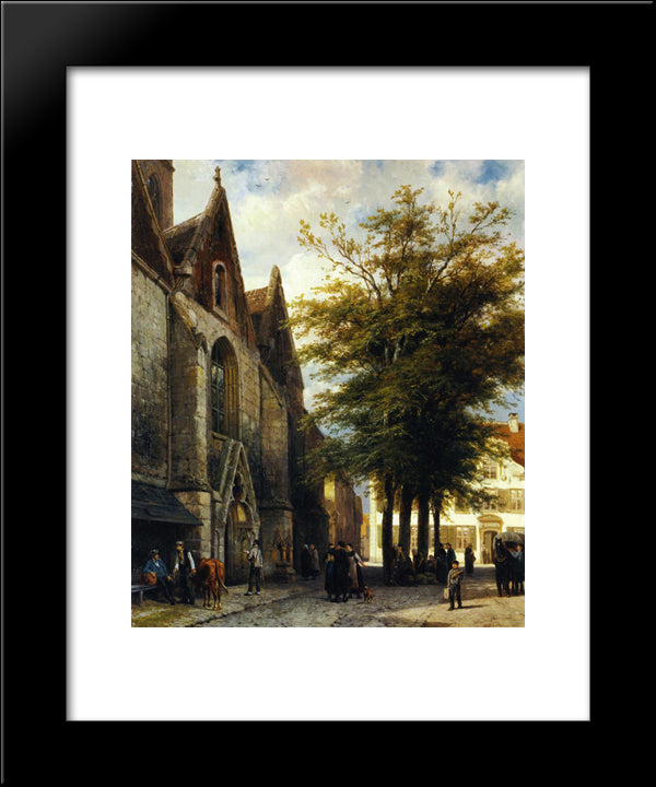 St. Joseph'S Church In Hamelen 20x24 Black Modern Wood Framed Art Print Poster by Springer, Cornelis