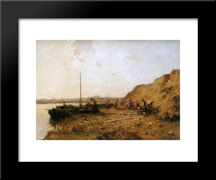 Sand Diggers 20x24 Black Modern Wood Framed Art Print Poster by Vreedenburgh, Cornelis